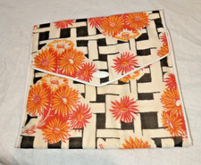 DDR Strumpftasche Geometrische Fig.  Fächer Kuststoff-Stoff Blumen Aufbewahrung