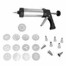 22 Stck. Edelstahl Glasspritze Keks Keks Kuchen Rohrpistole Dekorationsset