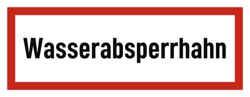 Wasserabsperrhahn - ,