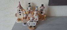 6 x Clown Figur - Keramik -