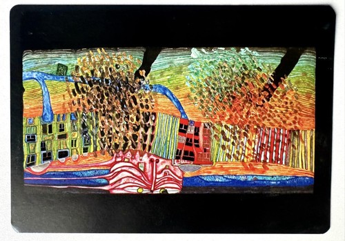 Postkarte hundertwasser 1975 - postkarte,