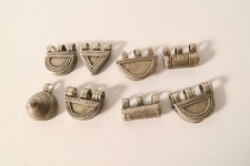 8 alte Telsum Amulette Silber Äthiopien HK71 8 old Silver Pendants Ethiopia