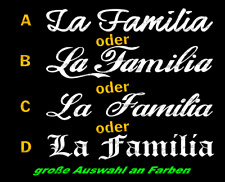 La Familia Auto Aufkleber Shocker Italien Spruch Sticker Familie Mafia FUN JDM