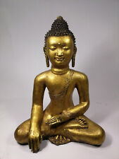 Schöne dekorative Bronze Buddha Shakyamuni  Figur Thailand 20.Jh. Skulptur 43cm