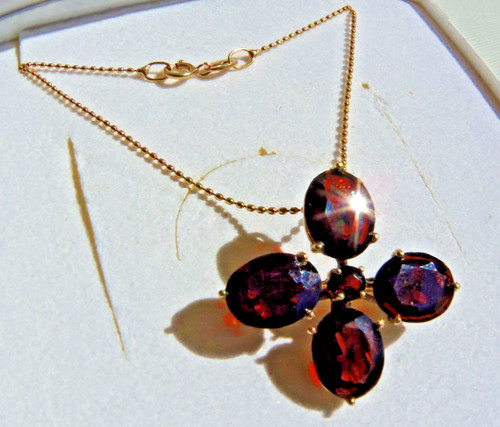 333 karat gelbgold granate - /, 8