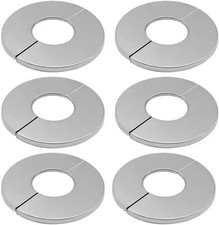 6x Abdeckrosetten Edelstahl