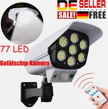 77 LED Solarleuchte Solarlampe mit Bewegungsmelder Außen Fluter Sensor Strahler