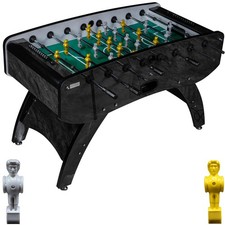 Fußball Tischkicker Design Schwarz grünes Spielfeld Figuren Grau Gelb 80kg