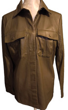 ESPRIT  Damen Kunstleder Jacke Gr. 40 Lederjacke Khaki, NEU!