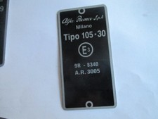 Typenschild schild alfa romeo - typenschild,