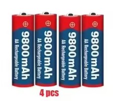 4x AA 9800 mAh Alkaline Akku Batterien 1,5V Akkus Accu wiederaufladbar Charging