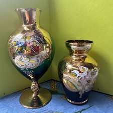 2 Böhmische Glas Vasen
