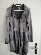 Mantel, Tredy, Übergang, Shirtstoff, leicht grau, 38-40