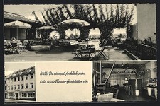 Ansichtskarte Fürth / Bay., Theater Gaststätte mit Aquarium Bar und Terrasse 