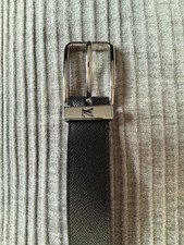 Louis Vuitton Pont Neuf Gürtel 110cm Schwarz Leder Wie Neu