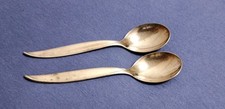 2 Teelöffel kleine Löffel BSF 90 Platura Silber Auflage ca 14 cm