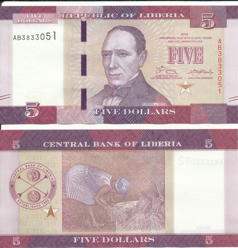 Liberia dollars 2016 unc - dollars,