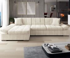 Ecksofa Malwi Cord mit Schlaffunktion und Bettkasten Schlafsofa Couchgarnitur