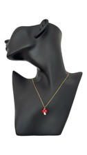 Roter Fliegenpilz edelstahl kette, Pilz, gold
