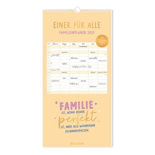 Familienplaner 2027 einer für - einer,