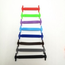 12x oder 16x elastische Silkon Laces Schnürsenkel auch für Kinder 12 Farben  