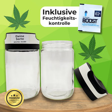 Premium Gläser Set für Kräuter Grow Aufbewahrung Ernte Box Stash Cannabis