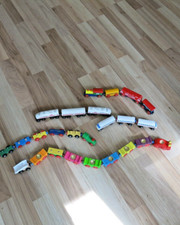 Holzeisenbahn- 5 x züge-magnetisch-2 x ICE -3x Güterzug -Top Zustand