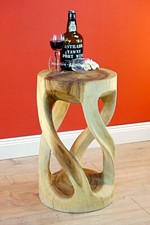 Suar Holz Beistelltisch Blumen