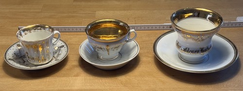 Kpm porzellan zur goldenen - 3x, porzellan:
