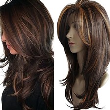 Perücke Damen Echthaar Braun