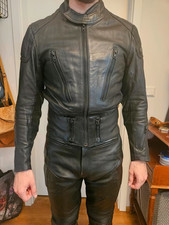 *HEIN GERICKE*MOTORRADLEDERJACKE mit Nierenschutz*Echt Leder*Gr. 50*Topzustand*
