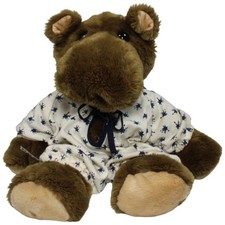 Vintage Sigikid Schönes Nilpferd mit Schlafanzug Kuscheltier 40cm Gebraucht