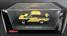 Schuco Opel Kadett C Coupé Rallye gelb schwarz 1:43 OVP