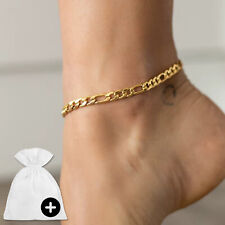 Fußkettchen Fußkette Fußschmuck Fußband Gliederkette Gold Kette Damen Geschenk