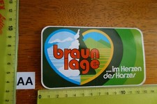 Alter Aufkleber Reise Stadt Land BRAUNLAGE Harz Niedersachsen