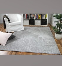 Hochflor Velours Teppich Mona Silbergrau 200x100