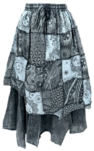 Langer boho lagenrock - langer,