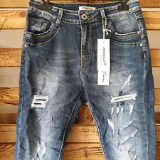 **JEWELLY BAGGY FLICKEN JEANS