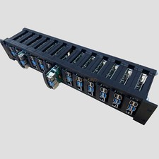 Raspberry Pi 4 oder 5 19" 2U 12 Bay Rack Mount PoE Official Hat Powered 3D Printed