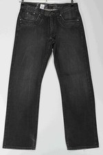 E905 Carlos Herren Jeans Hose W33 L32 33/32 schwarz grau stonewash gerade J1732
