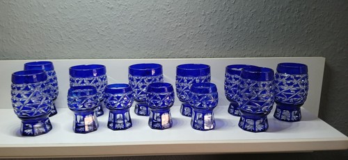 12tlg set bleikristall becher - set,