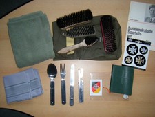 BUNDESWEHR: Kleine Sammlung: Feldessbesteck, Schuhputzgarnitur, Handtuch u.vm.