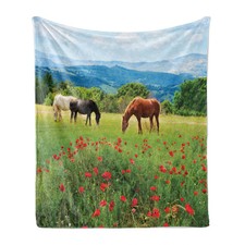 Pferde Weich Flanell Fleece