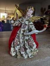 Schöner alter KOESTEL Wachs Engel Weihnachtsengel Wachsengel mit Kerze Vintage