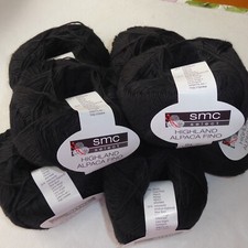 350g  SMC Highland Alpaca fino schwarz