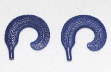 16110, 2x Hut-, Helm- Feder, Hahnenfeder (Robin Hood), dunkelblau