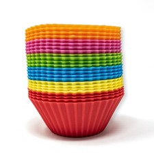 24x bunte Silikon Muffinförmchen Förmchen Becher Muffins Cupcake Muffinformen