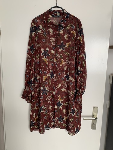 Zara bluse blumen lang - bluse,