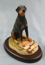 Dobermann doberman figur hund Naturecraft hundefigur alabaster s
