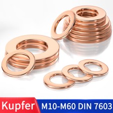 Kupferscheiben Kupferringe Dichtringe Kupfer Unterlegscheiben M10 - M60 DIN7603